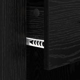 Bedside Cabinet Black Oak 35 x 50 x 60 cm Engineered Wood 881071