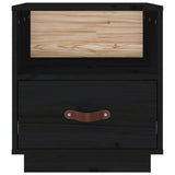 Bedside Cabinets 2 pcs Black 40x34x45 cm Solid Wood Pine 818304