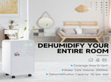 12L/Day Dehumidifier for Home, Laundry Room, Bedroom, Basement, Electric Moisture Air De-Humidifier T3398P341022