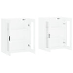 Wall Mounted Cabinets 2 pcs White Engineered Wood 3197953