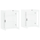 Wall Mounted Cabinets 2 pcs White Engineered Wood 3197953