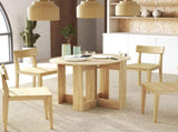 2 Drop Leaf Dining Table, Folding Dining Table for Small Space, Kitchen, Dining Room, Oak UK T3398P344454