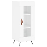 Highboard High Gloss White 34.5x34x180 cm Engineered Wood 3200363