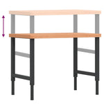 Workbench 100x60x cm Solid Wood Beech Rectangular 3309685