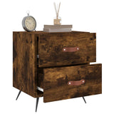 Bedside Cabinets 2 pcs Smoked Oak 40x35x47.5 cm Engineered Wood 827255