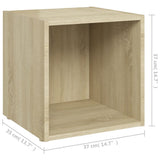 TV Cabinets 4 pcs Sonoma Oak 37x35x37 cm Engineered Wood 805509