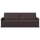 3 Seater Sofa Dark Brown 220 x 81 x 82 cm Fabric 42041143