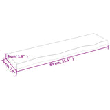 Wall Shelf 80x20x4 cm Untreated Solid Wood Oak 363540