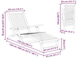 Reclining and Folding Sunlounger Folding 2 pcs Natural 3415407