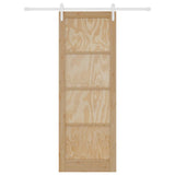 Sliding Door Brown 83 x 232 cm Solid Pine Wood 3333228
