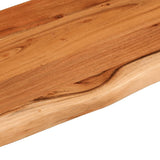Table Top 140x40x2.5 cm Rectangular Solid Wood Acacia Live Edge 370255