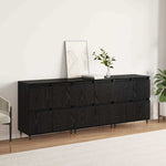 Sideboards 3 pcs Black oak 180 x 35 x 70 cm Engineered wood 3394511