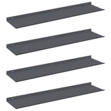 Floating Shelf 4 pcs Anthracite 80 x 18 x 2.5 cm Steel 8004037