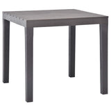 Garden Table Mocca 78x78x72 cm Plastic 48785