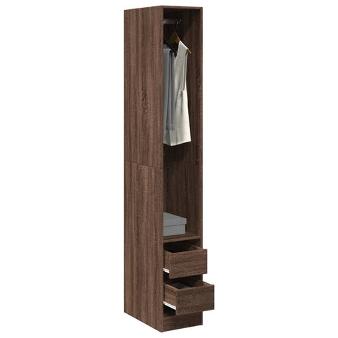 Wardrobe Brown Oak 30x50x200 cm Engineered Wood 3307744