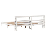 Bed Frame without Mattress White 180x200 cm Super King Solid Wood Pine 3305729