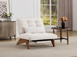 GOMYWAY Accent Chair with Integrated Foldable Ottoman Adjustable Backrest,Stripe Living Room Chair W2678P478610