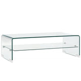 Coffee Table Clear 98x45x31 cm Tempered Glass 284745