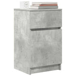 ZNTS Bedside Cabinets 2 pcs Concrete Grey 39x35x65 cm Engineered Wood 861326