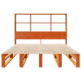 Bookcase Bed without Mattress Wax Brown 120x200 cm Solid Wood 3323919