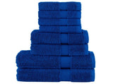 8 Piece Premium Towel Set SOLUND Blue 600 gsm 137538