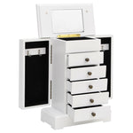 Jewellry Case with Mirror MDF 25x13.5x34 cm 245753