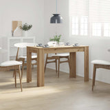 Dining Table Artisan Oak 120x60x76 cm Engineered Wood 855841