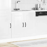 Sink Base Cabinet Kalmar High Gloss White 80x46x81.5 cm Engineered Wood 853449