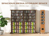 16-Compartment Media Shelf - Rustic Brown T3398P423534
