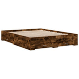 Bed Frame with Drawers without Mattress Smoked Oak 160x200 cm 3280374