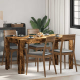 Dining Table Smoked Oak 140x74.5x76 cm Engineered Wood 815198