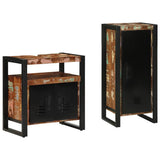 Bathroom Furniture Set 2 pcs Multicolour Solid Reclaimed Wood 3305609