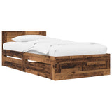 Bed Frame with Headboard Old Wood 80 x 200 cm Engineered Wood 3429680