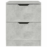 326732 Bedside Cabinets 2 pcs Concrete Grey 40x40x50 cm Engineered Wood