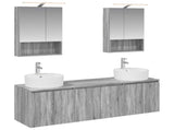 Bathroom Cabinet Set 5 pcs Grey Sonoma Engineered Wood 3406444