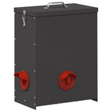 Chicken Feeder Black 32.5 x 20.5 x 43 cm Cold-Rolled Steel 874684