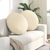 Seat Cushions 2 pcs Cream 80 cm Corduroy Fabric 42014262