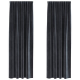 Blackout Curtains 2 pcs Dark Grey 140 x 260 cm Velvet 4107232