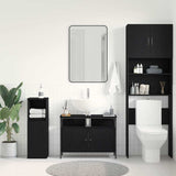 Bathroom Sink Cabinet Black oak 80 x 30 x 60 cm Engineered Wood 862237
