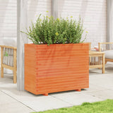 Garden Planter Wax Brown 90x40x72 cm Solid Wood Pine 3282636