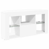 Corner LED TV Cabinet White 100 x 40 x 50 cm Engineered Wood 889795