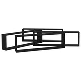 ZNTS Wall Cube Shelf 4 pcs Black 100x15x30 cm Engineered Wood 807083