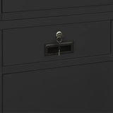 Office Cabinet Anthracite 90x40x180 cm Steel and Tempered Glass 336424