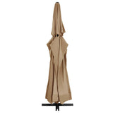 Garden Parasol Taupe Polyester, Aluminium, Steel Large 47373
