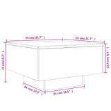 Coffee Table Smoked Oak 55x55x31 cm Engineered Wood 836571