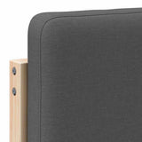 Upholstered Headboard Brown and Dark Grey 80 cm Solid Pine Wood 880094