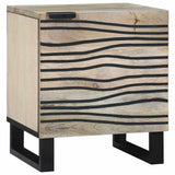 Bedside Cabinet White and Black 40 x 33 x 46 cm 4017968