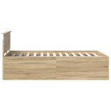 Bed Frame Sonoma Oak 120 x 200 cm Engineered Wood 3408601