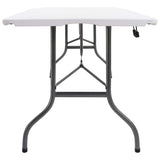 Garden Dining Set White and black Steel with powder coat, HDPE 48833