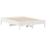 Bed Frame without Mattress White 120x190 cm Small Double Solid Wood Pine 842723